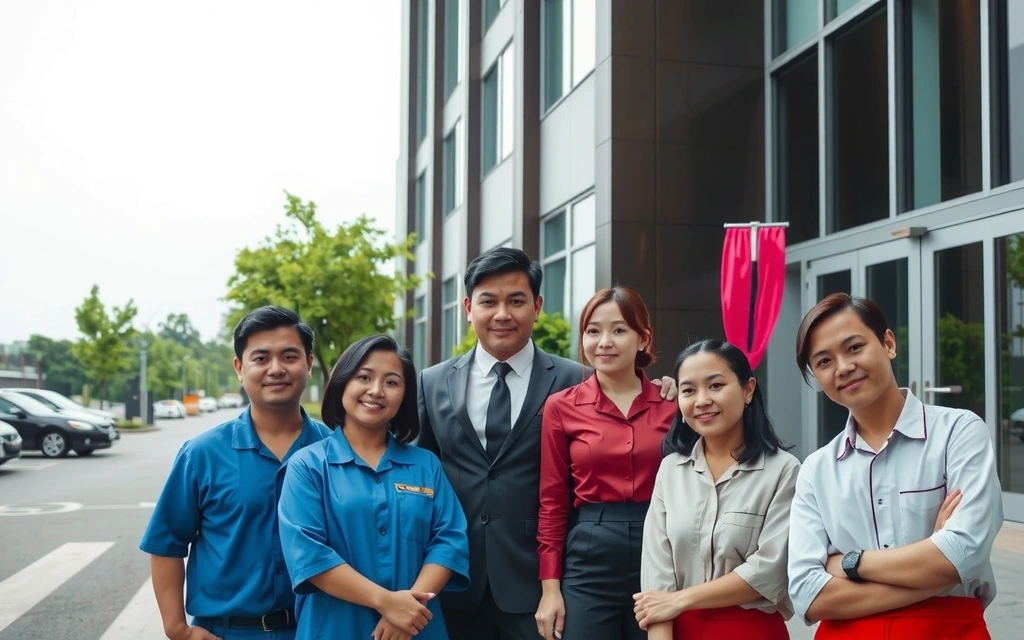 Professional cleaning team